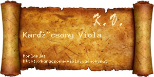 Karácsony Viola névjegykártya